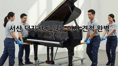 서산 덕지천동 원룸 이사 견적 완벽 가이드
