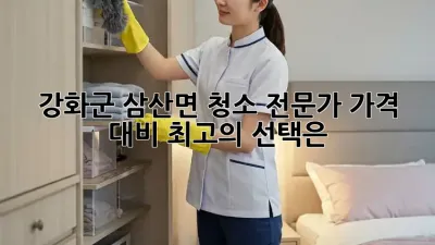 강화군 삼산면 청소 전문가✨: 가격 대비 최고의 선택은?